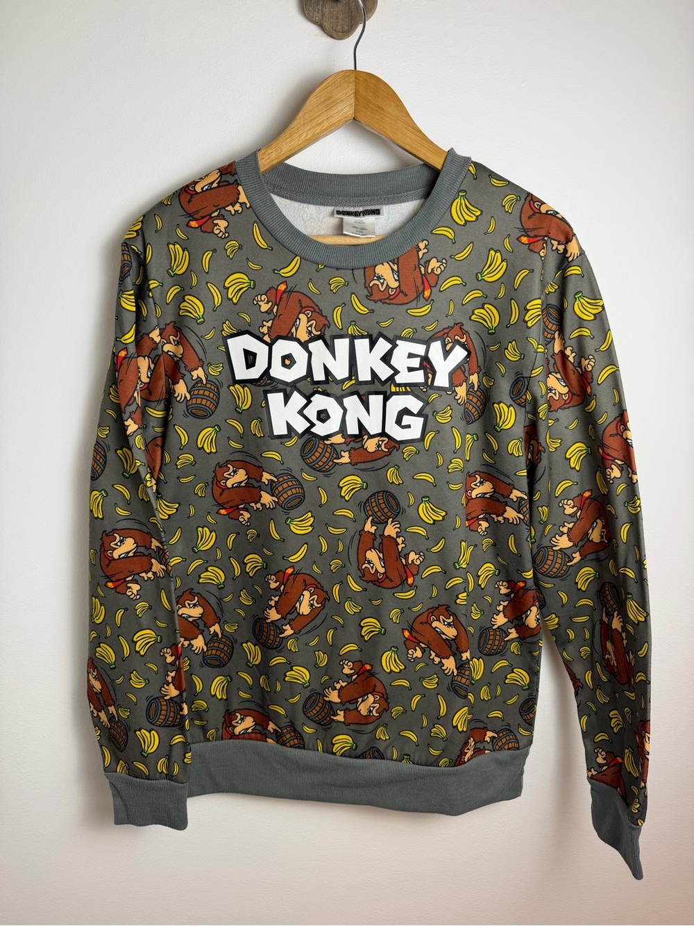 Donkey Kong Nintendo All Over Print Sweatshirt M